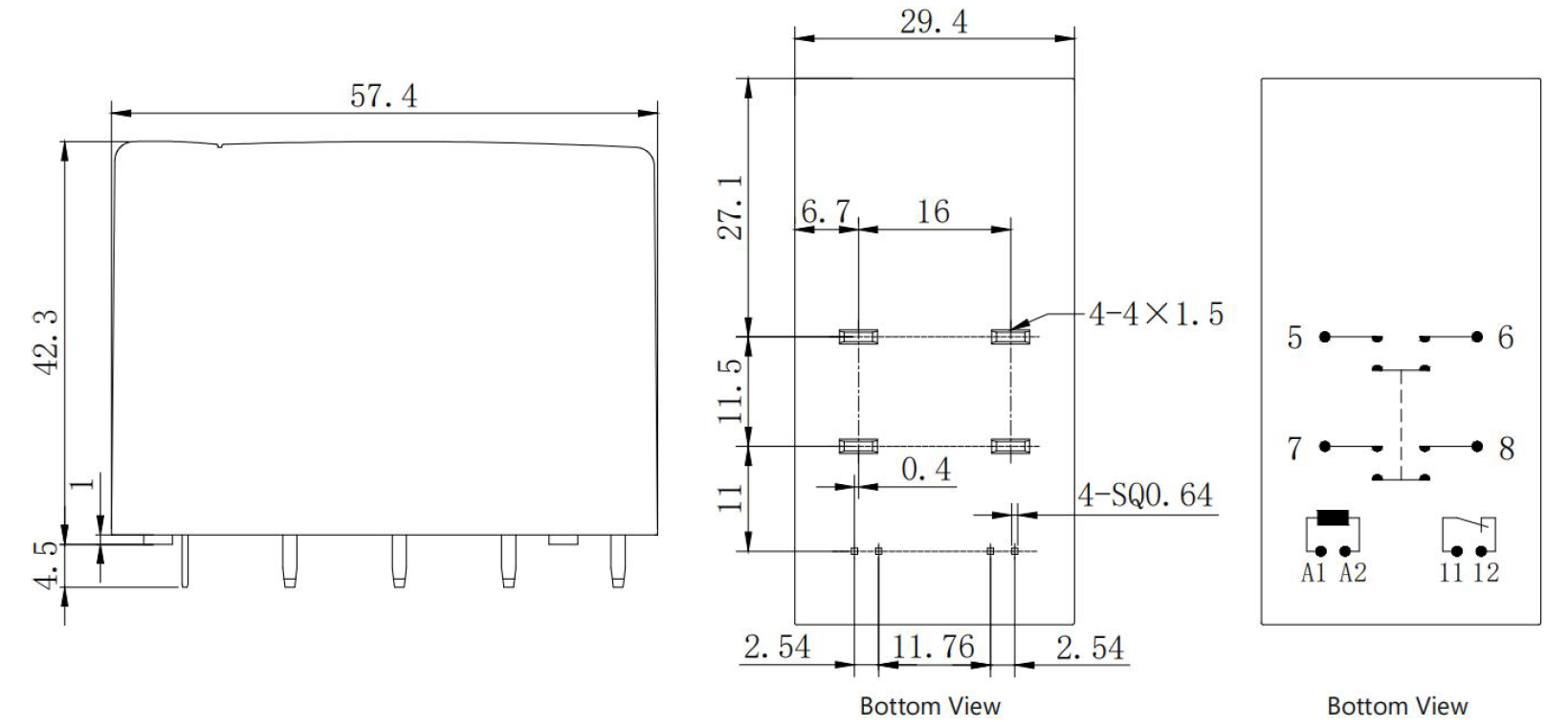 Contactor de CA para montaje en placa OCA40-2N