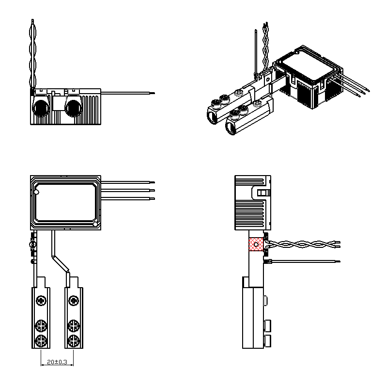Relé de enclavamiento magnético R618 de 100 A con shunt
