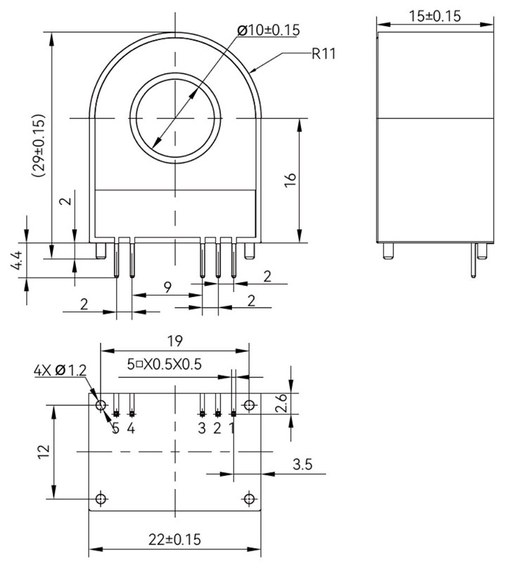 Sensor de corriente residual tipo A + 6 mA CC RCA16 E12S