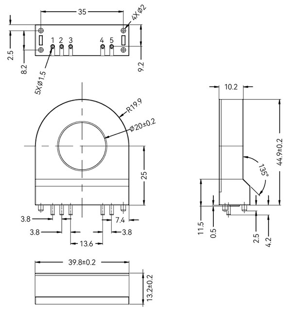 Sensor de corriente residual tipo A + 6 mA CC RCB32 E15T Sensor de corriente residual tipo A + 6 mA CC RCB32 E15T