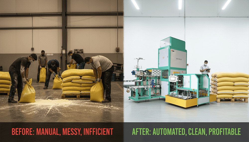 fertilizer bagging machine