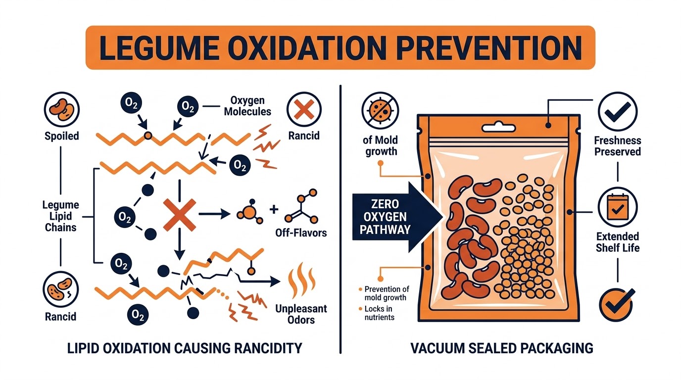 vacuum packaging machine for legumes