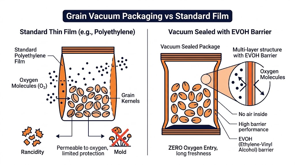vacuum packaging machine for grains