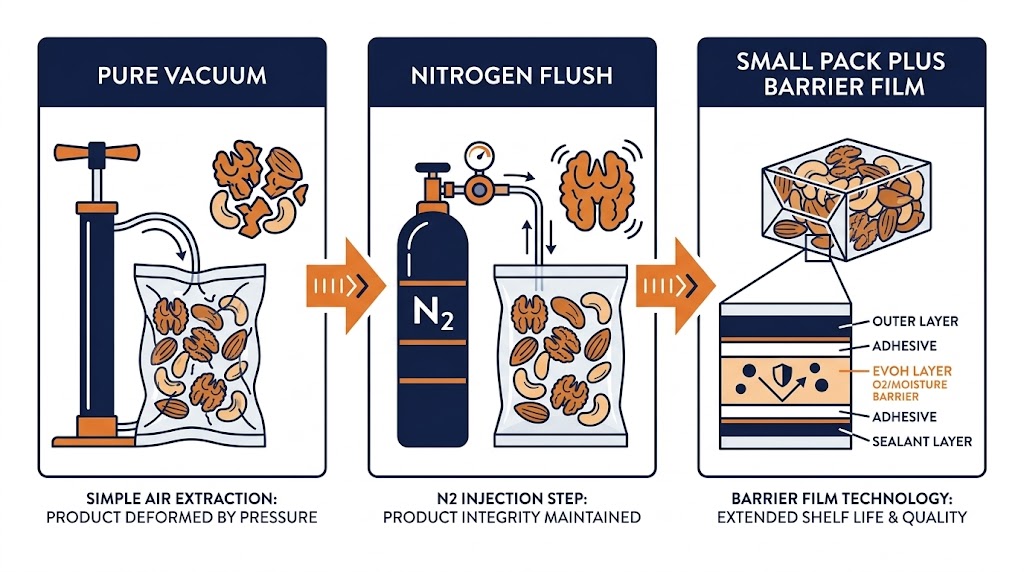 vacuum packaging machine for nuts