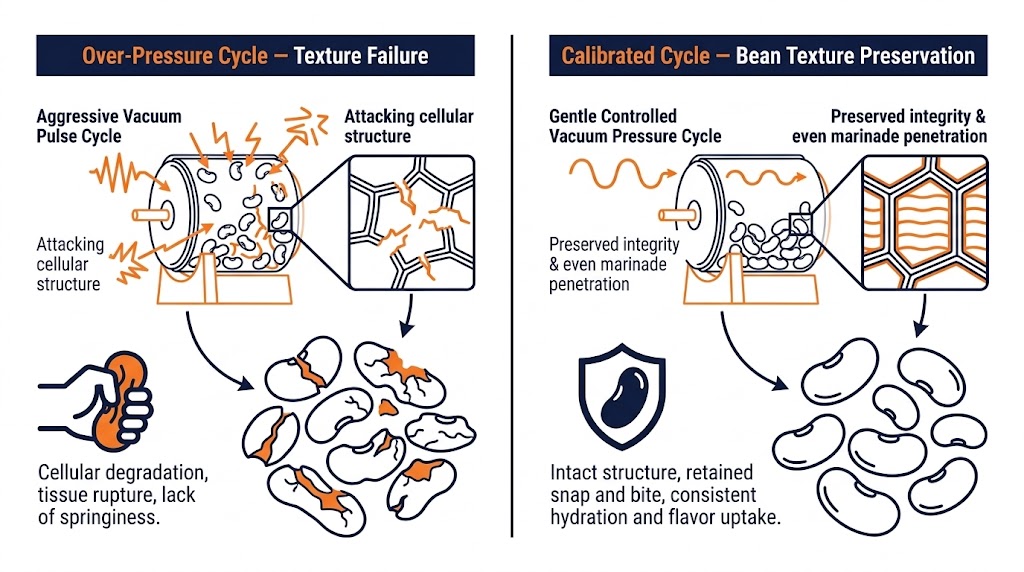 vacuum tumbling machine for legumes