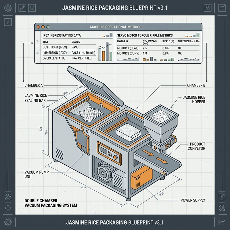double chamber vacuum packing machine