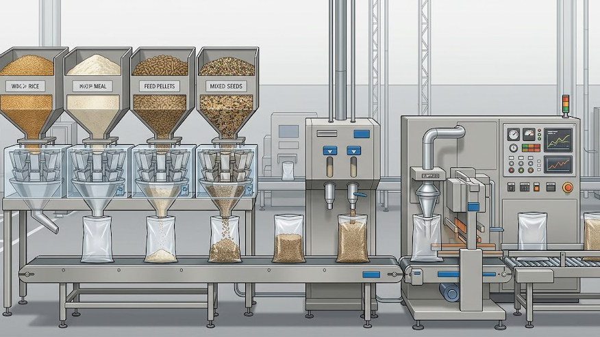 industrial weighing and packing machine