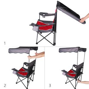 folding chair with sunshade