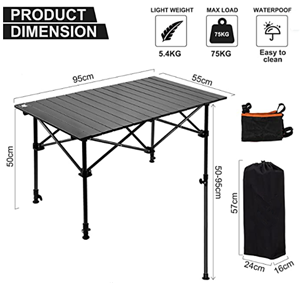 outdoor picnic table with adjustable legs