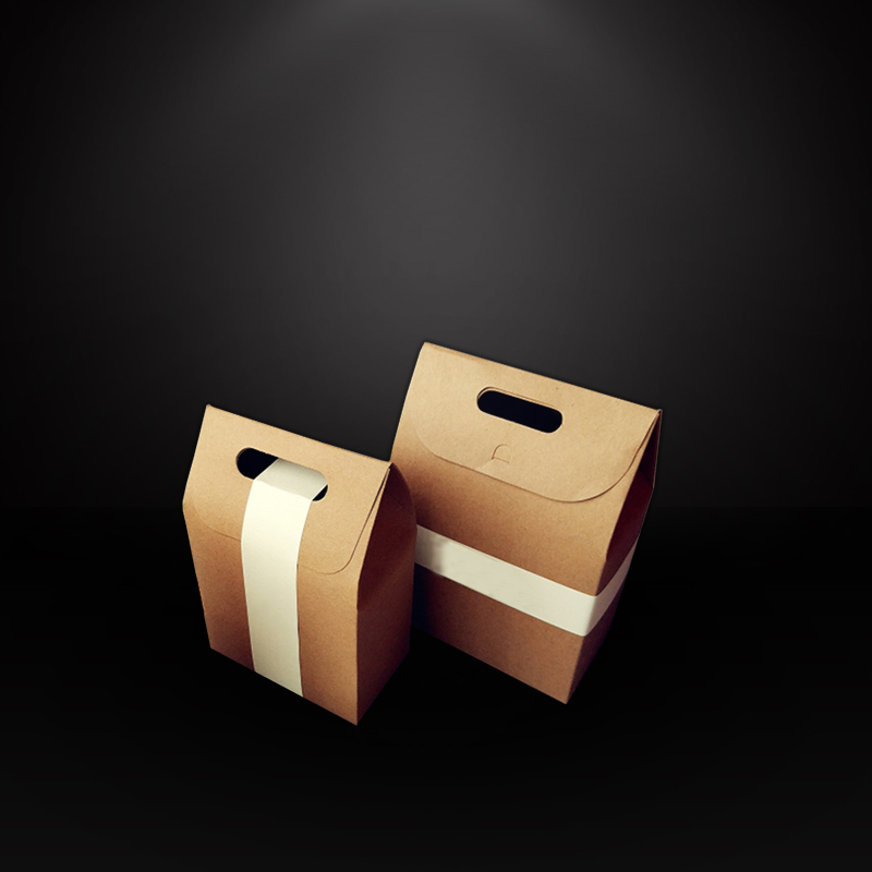 kraft paper box with handle