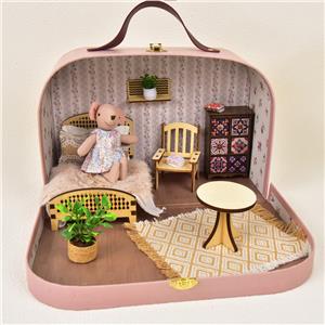miniature suitcase dollhouse