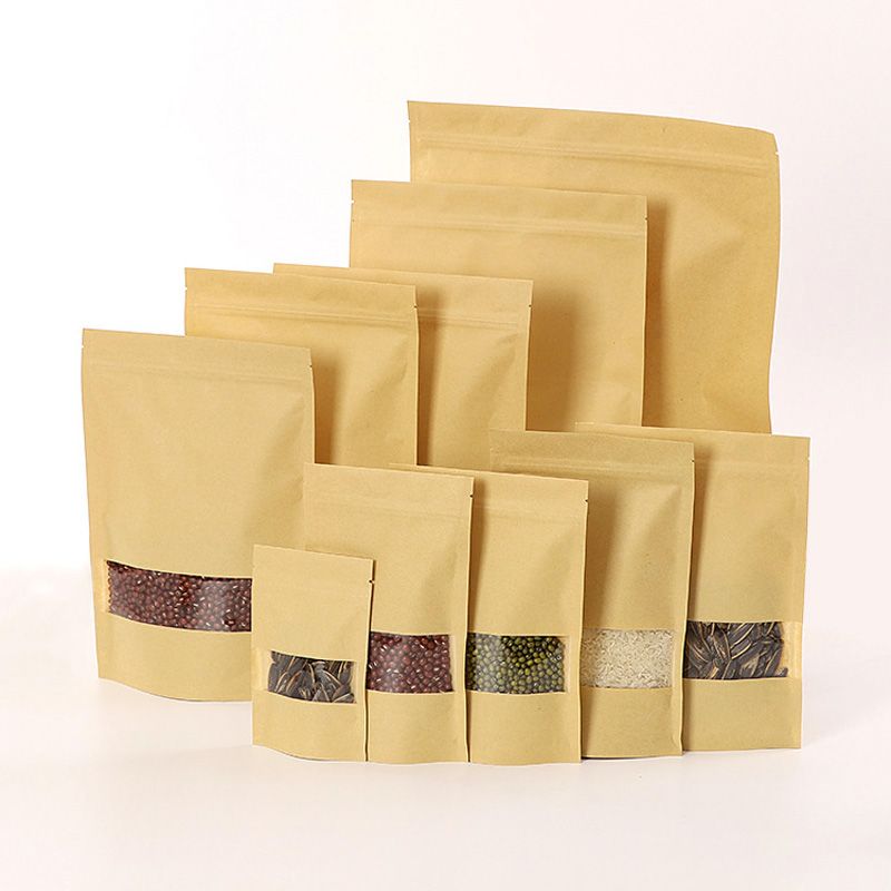 kraft stand up bags