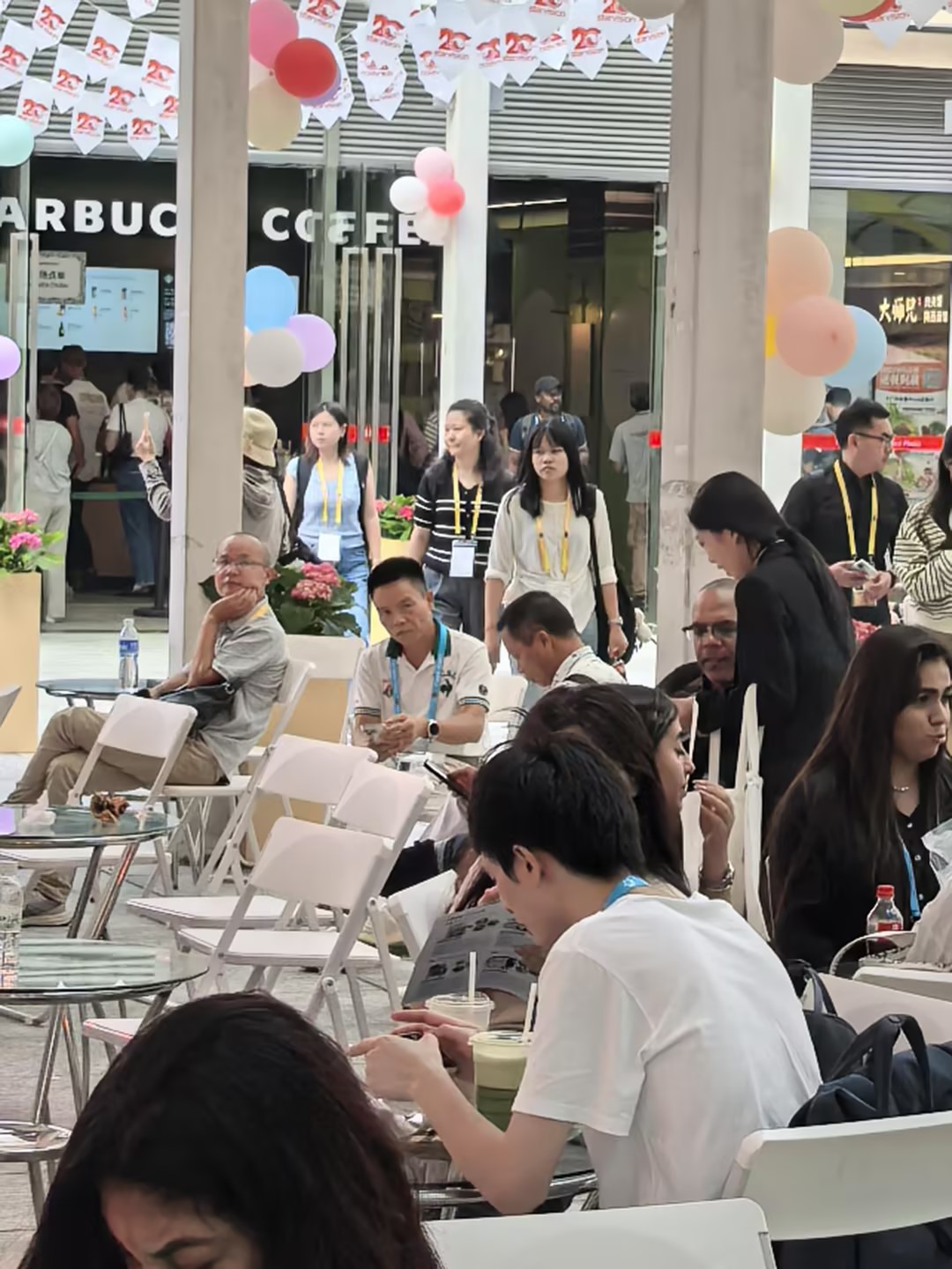 Visitors between halls at the 140th Canton Fair, Pazhou, Guangzhou