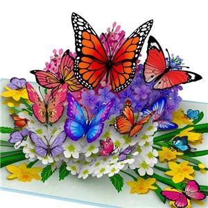 Butterflies pop up greeting card