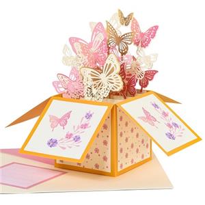 Butterflies pop up greeting card