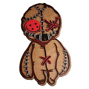 Voodoo doll wooden sign