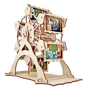 Wooden rotating windmill Ferris wheel photo frame
