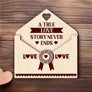 Valentine's Day wooden envelope