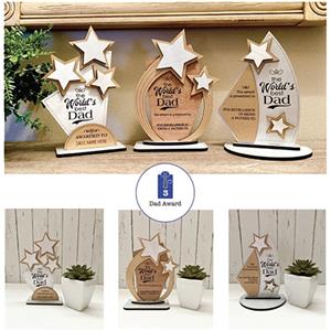 wooden trophy for Father's Day