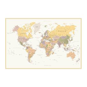 bohemian world map decor