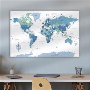 custom world map mural