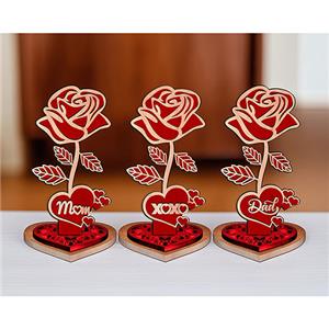 custom wooden rose decor