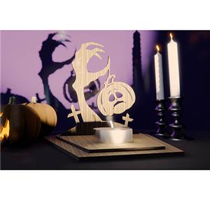 wooden halloween decor