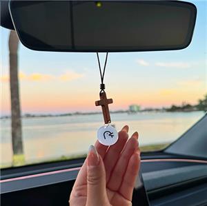 rearview hanging cross