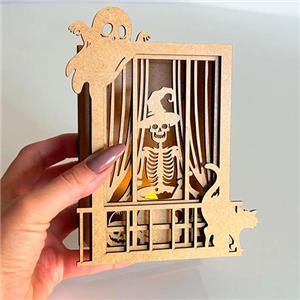 Halloween skull lamp