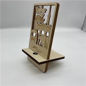 wooden phone stand