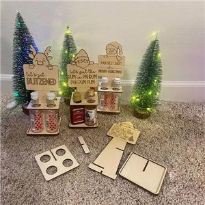 Christmas mini wine bottle holder