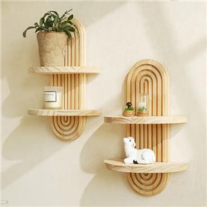 solid wood plant shelf