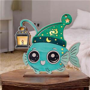 wooden bedside lamp