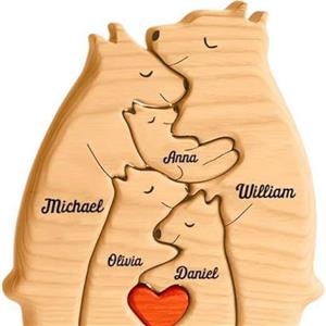 wooden bear puzzle