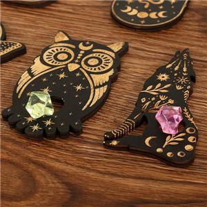 wooden meditation animal carving display rack
