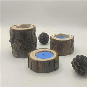 wooden candle holders
