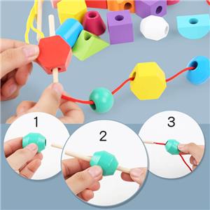 rainbow string beading
