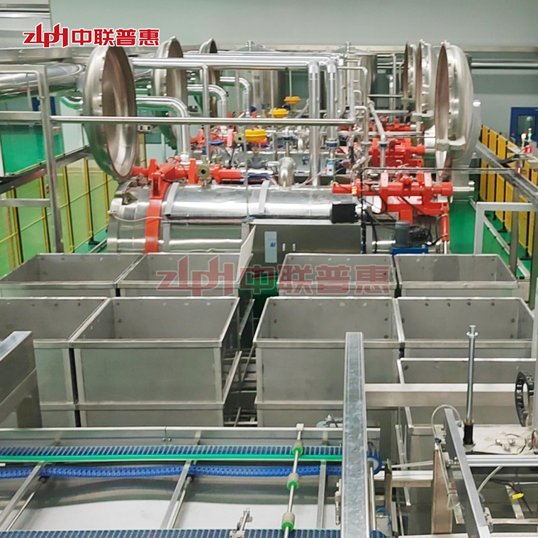 Glass bottle beverage automatic sterilization production line