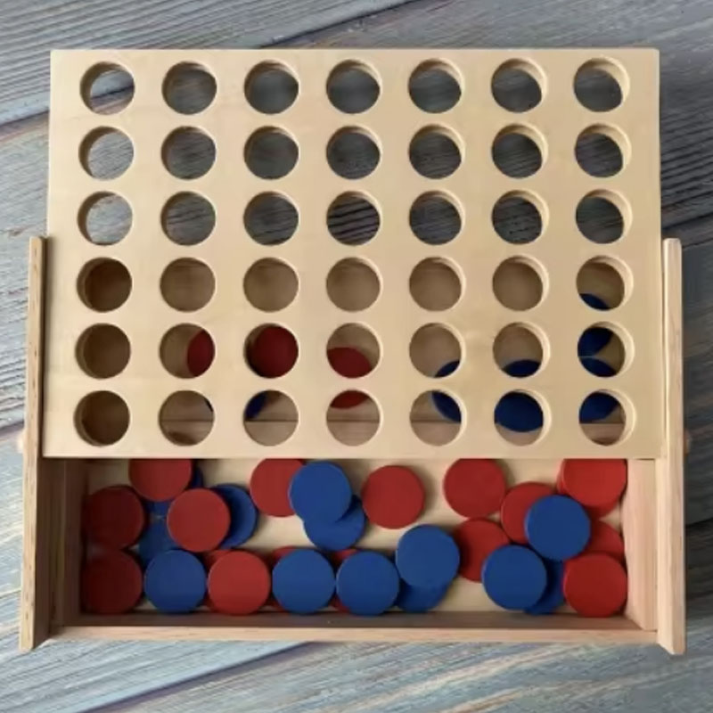 wooden 4 in a row game