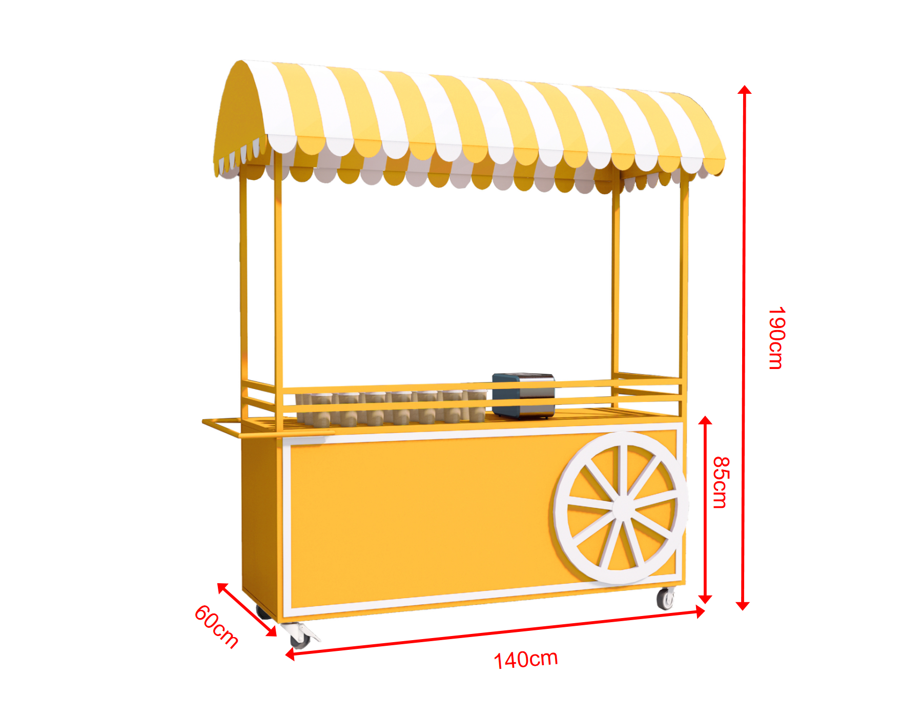 wrought iron food carts