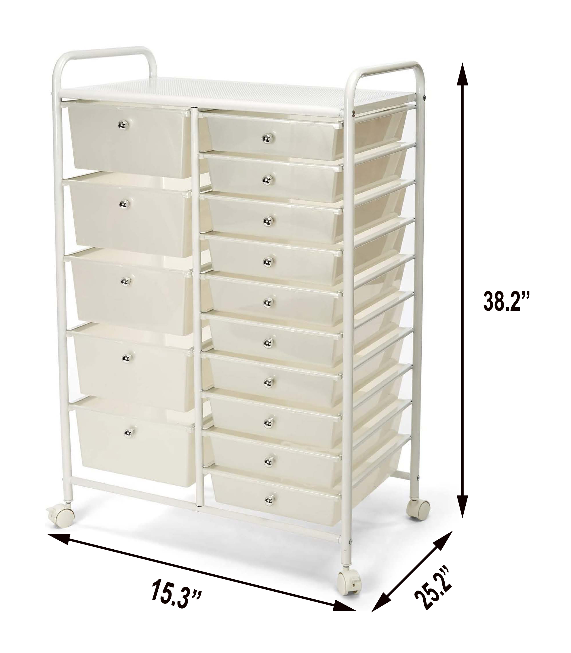 15 drawer rolling cart
