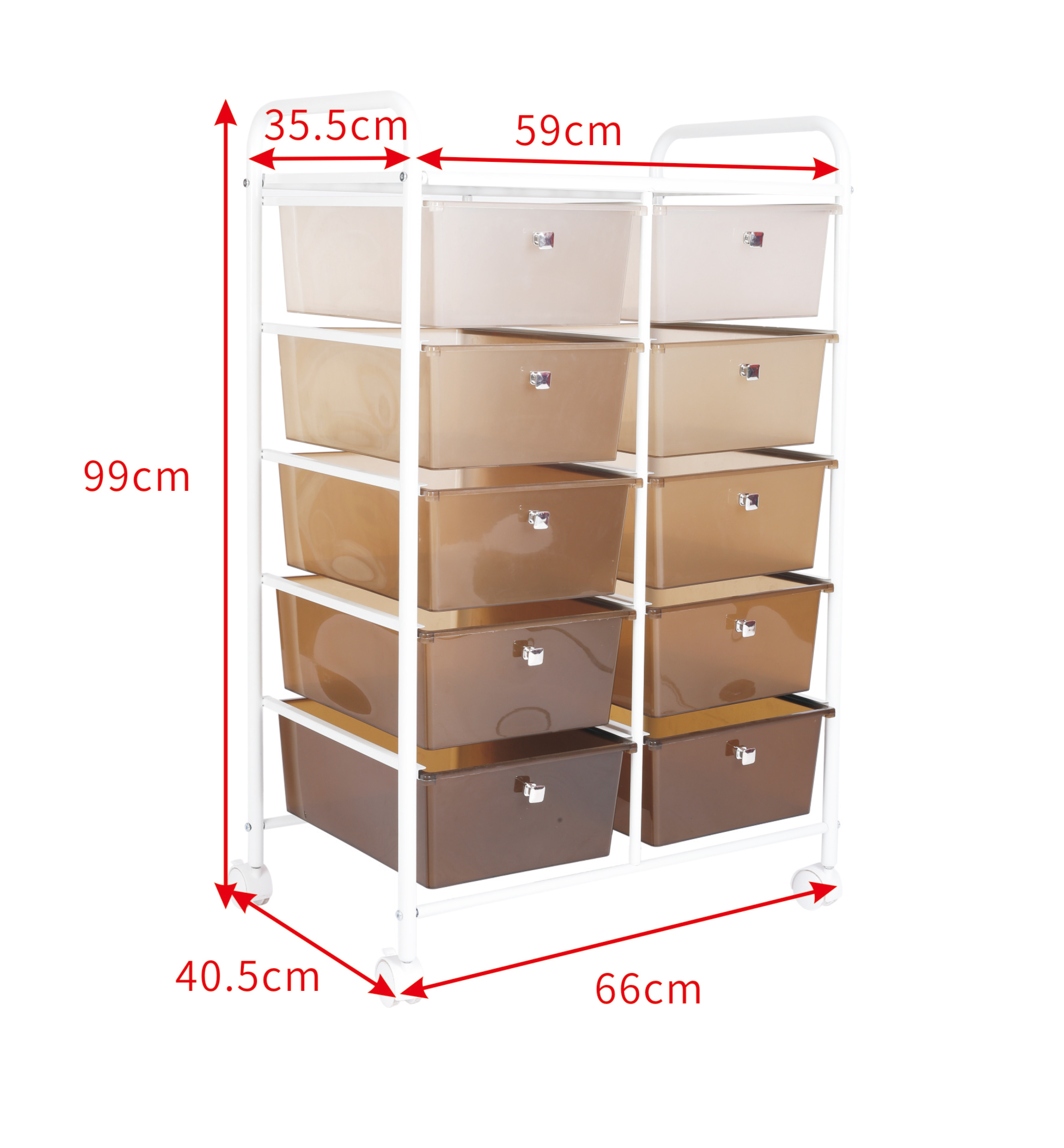 large rolling storage cart