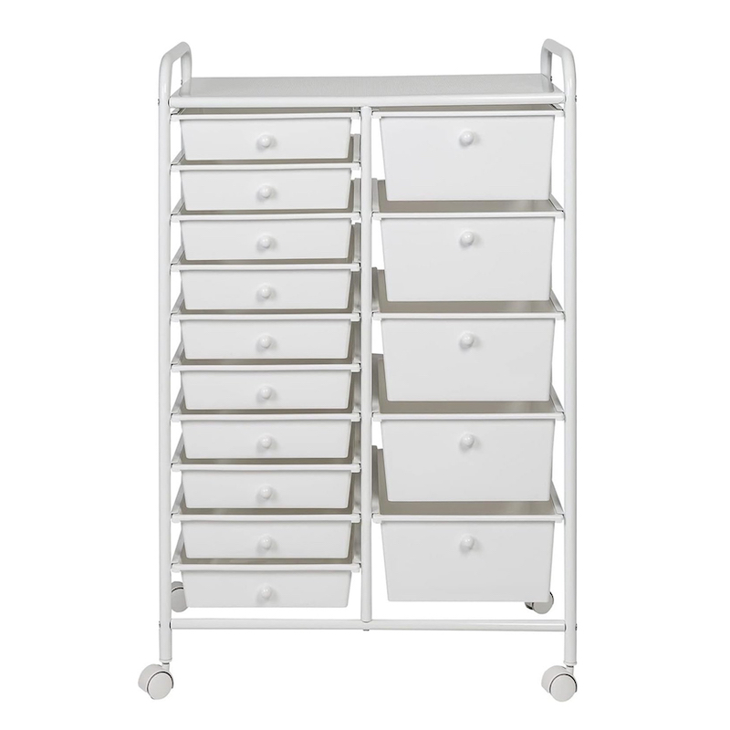 15 drawer storage cart