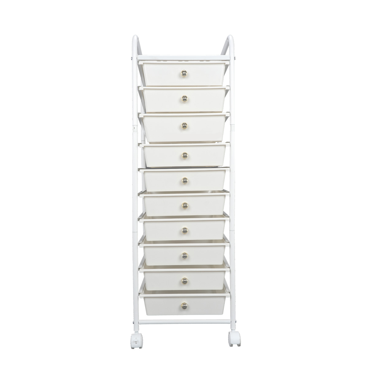 White 10 Drawer Rolling Cart factory