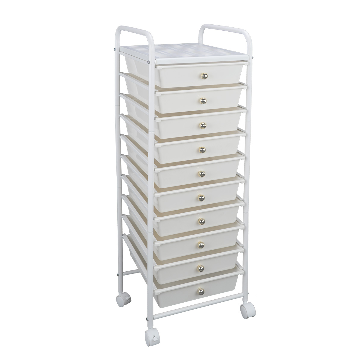 10-Tier Metal Rolling Cart