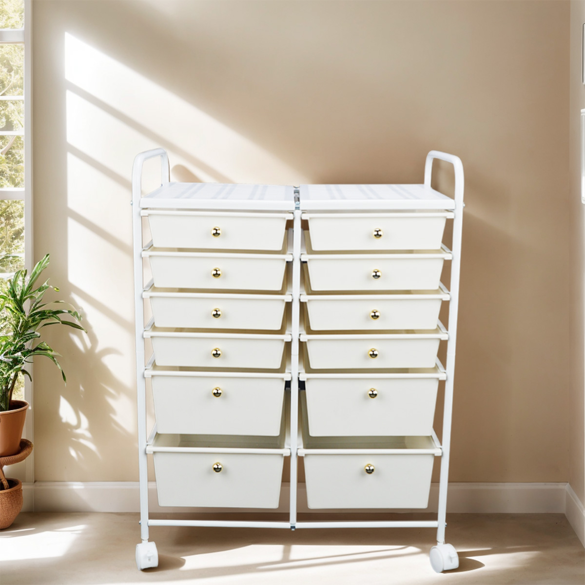 Seville Classics 15-Drawer Organizer Cart