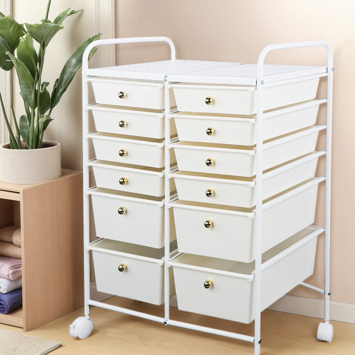 Storage Organizer with Tray Cart