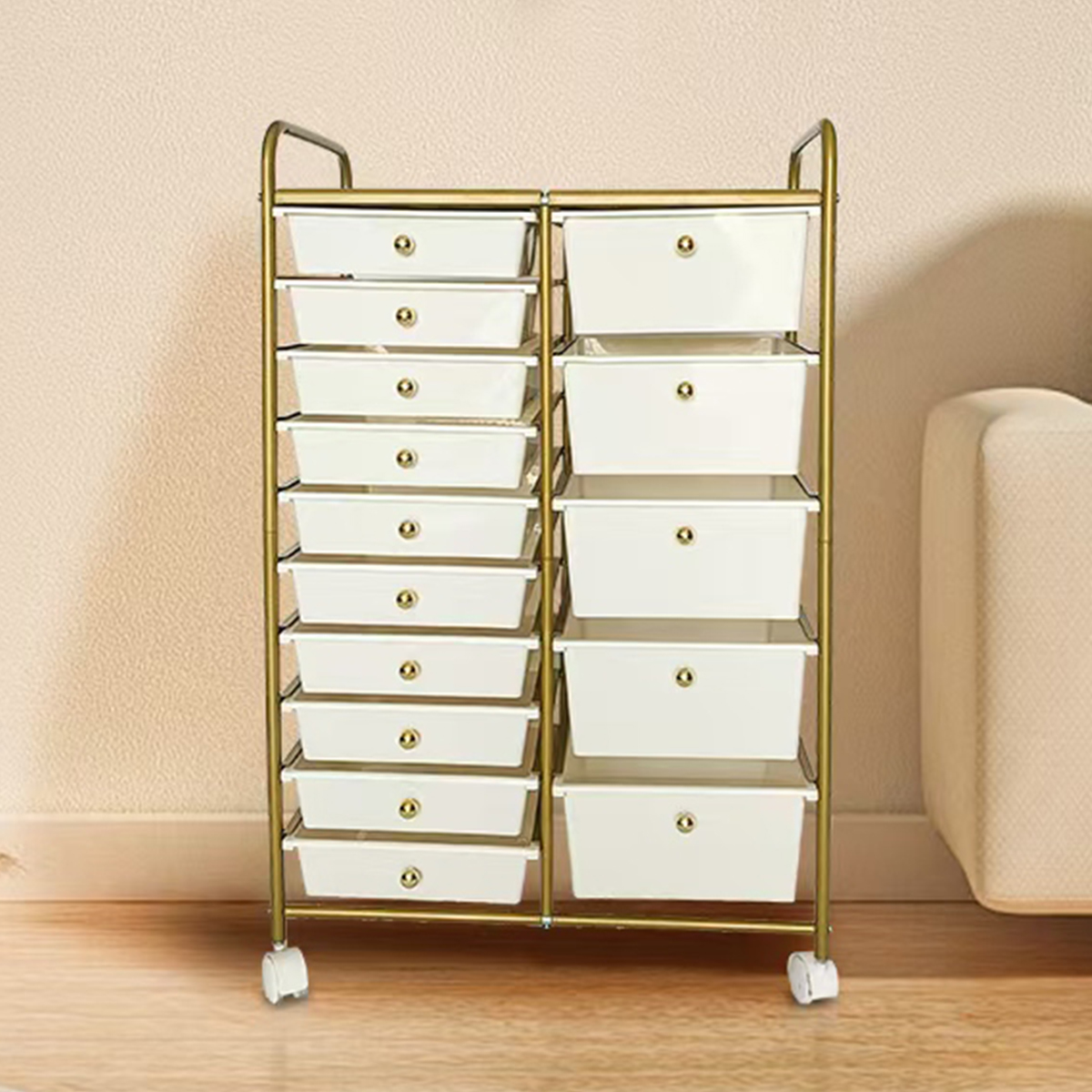 Rolling storage cart for toys