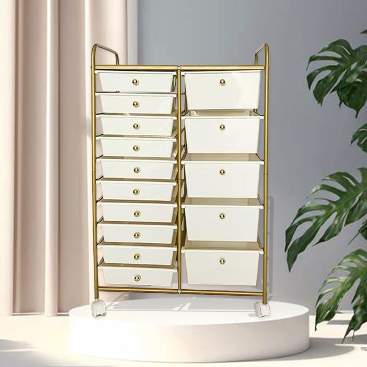 15 drawer rolling cart