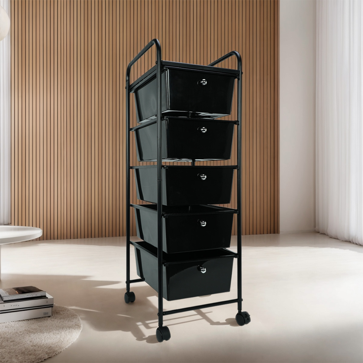 Urban Lifestyle 5 Drawer Rolling Storage Cart
